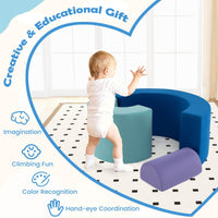 Rainbow Arc Climber Playset Foam Climbing Blocks with Washable Covers