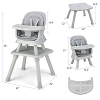 INFANS 8 in 1 Baby High Chair Convertible Highchair for Babies and Toddlers,