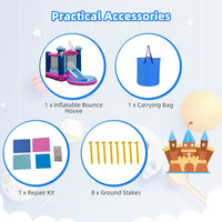 HONEY JOY Inflatable Bounce House, Space-Themed Kids Inflatable Castle