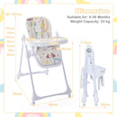 3-in-1 Baby High Chair, Foldable Infant High Chair
