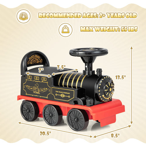 Kids Ride On Train with Track 6V Electric Toy with Lights and Sounds