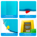 HONEY JOY Inflatable Water Slide, 6 in 1 Inflatable Castle Water Park w/Climbing Wall, Basketball Rim