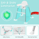 4-in-1 Convertible Baby High Chair with Removable Double Tray