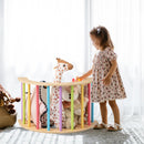 INFANS Wooden Arch Climber Rocker with Soft Cushion 6 in 1 Montessori Climbing Toys for Toddlers
