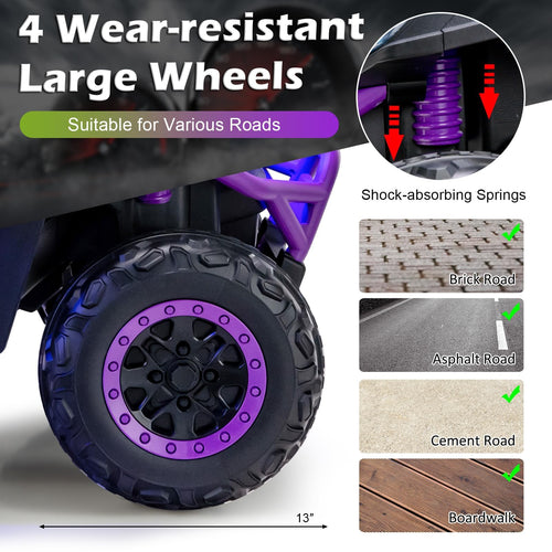 2 Seater Ride on Car for Kids 12V UTV Kids' Electric Vehicles with Remote Control