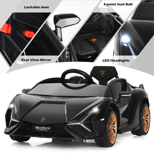Electric Toy Car with Remote Control & LED Lights for Kids