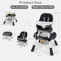 INFANS 9 in 1 High Chair Convertible Baby Highchair for Babies and Toddlers