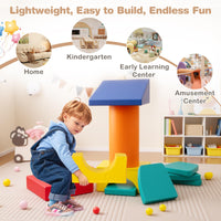 10-Piece Soft Foam PU Leather Climbing Toys Building Blocks for Toddlers