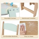Sensory Table and Chairs Set for Toddlers, Wooden Activity Table with Paper Roll Holder,  Art Play Sand Water Desk