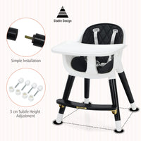 3 in 1 Convertible Baby Highchair Up and Down Highchairs for Toddlers
