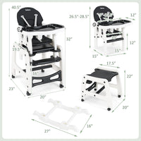 INFANS 5 in 1 Baby High Chair Convertible Toddler Table Set