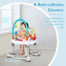 INFANS 5 in 1 Toddler Bouncing Activity Saucer Playtime Mat Activity Table with 360°Rotating Seat