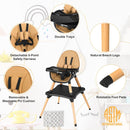 5-in-1 High Chair Convertible High Chairs for Babies & Toddlers/Booster Seat/Table & Chair Set
