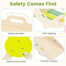 Pikler Triangle Set, 13 in 1 Frog Theme Foldable Wooden Montessori Toddler Climbing Toys