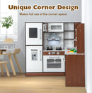 Wooden Corner Play Kitchen with Lights and Sounds