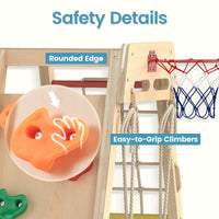 Indoor Jungle Gym, 9 in 1 Wooden Montessori Baby Climbing Toys