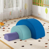 Rainbow Arc Climber Playset Foam Climbing Blocks with Washable Covers