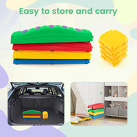 INFANS Kids Balance Beam Stepping Stones Set 20 PCS Montessori Obstacle Course for Toddler Indoor Outdoor