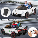 12V 4WD Licensed Lamborghini Veneno Powered Electric Vehicle with Hydraulic Doors, Rocking Mode, Adjustable Speeds, Remote Control, MP3, Headlight