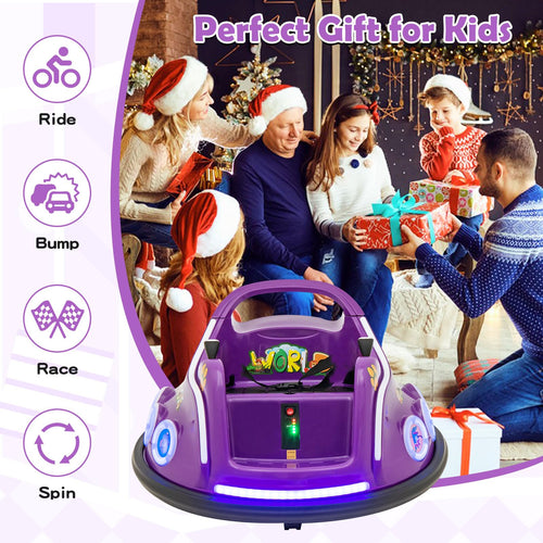Kids Ride On Car, 12V Electric Bumper Car for Children W/Remote Control, 360 Degree Spin