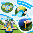 Inflatable Water Slide, Indoor Outdoor Inflatable Bounce House Jumping Castle for Kids w/Boxing Game, Splash Pool