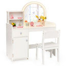 INFANS Kids Vanity Pretend Play Vanity Set for Toddler Girls