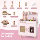 INFANS Play Kitchen for Kids, Wooden Pretend Playset