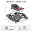 INFANS Baby Walker 5 in 1 Behind Walker Learning Seated Rocker Bouncer with Removable Music Tray