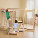 Indoor Jungle Gym, 9 in 1 Wooden Montessori Baby Climbing Toys