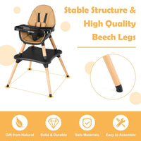 5-in-1 High Chair Convertible High Chairs for Babies & Toddlers/Booster Seat/Table & Chair Set