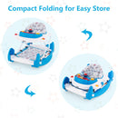 INFANS Baby Walker 5 in 1 Behind Walker Learning Seated Rocker Bouncer with Removable Music Tray
