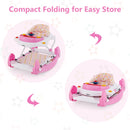 INFANS Baby Walker 5 in 1 Behind Walker Learning Seated Rocker Bouncer with Removable Music Tray