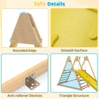 Climbing Toys for Toddlers, 4 in 1 Folding Wooden Kids Montessori Triangle Set