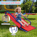 Swing Sets for Backyard, 6 in 1 Outdoor 220KG Heavy Duty A-Frame Metal Stand