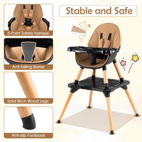 High Chair for Babies and Toddlers 6-in-1 Convertible Table Chair Set