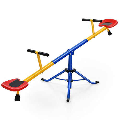Kids Seesaw, Swivel Teeter Totter Playground Equipment for Children w/360 Degree Rotation