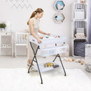 INFANS Baby Portable Changing Table Infant Diaper Station with Storage Basket & Shelf