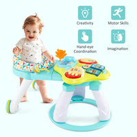 INFANS 3 in 1 Walk Around Baby Activity Center Baby Walker with Play Table