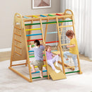 Indoor Jungle Gym, 8 in 1 Kids Montessori Indoor Playground Climbing Playset for Toddlers