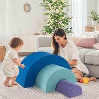 Rainbow Arc Climber Playset Foam Climbing Blocks with Washable Covers