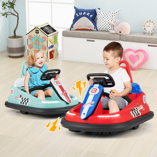 Electric Kids Ride-on Bumper Car, Ride-on Bumper w/360° Spinning,  Electric Bumping Toy with Music & LED Lights