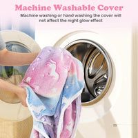 Foldable Floor Mattress for Kids, Glow in Dark Tri-Folding Nap Mat