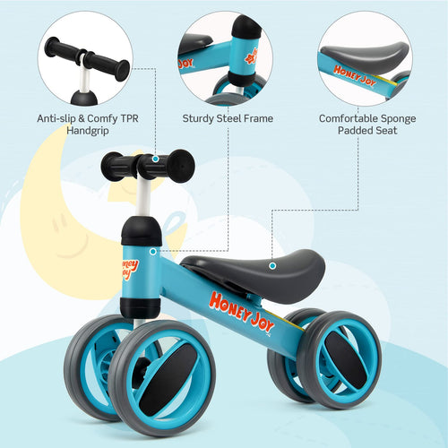 Baby Balance Bike  Balance Bike for Toddlers w/4 Wheels