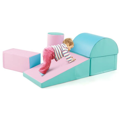 5-Piece Kids Climb & Crawl Activity Playset, Lightweight Soft Foam Block Activity Play Structures