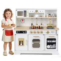Play Kitchen for Kids with Realistic Lights and Sounds