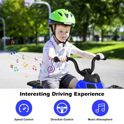 6V Kids Ride-On Car 4-Wheeler Vehicle Quad Car for 3-6 Years Old