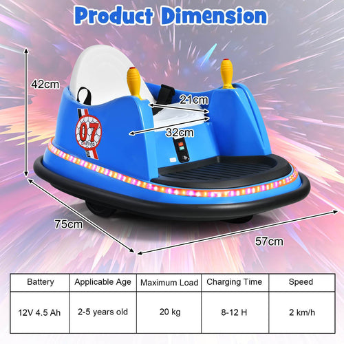 12V Electric Kids Ride On Bumper Car Battery Powered Kids Ride On Car