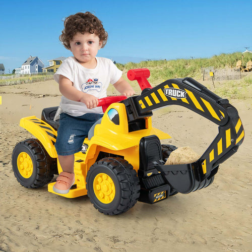 6V Kids Ride On Excavator Electric Vehicle Fun Digger Toy for Toddlers