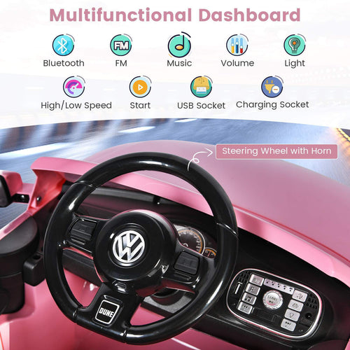 12V Volkswagen Beetle Kids Electric Ride On Car Ride-On Vehicle Toy