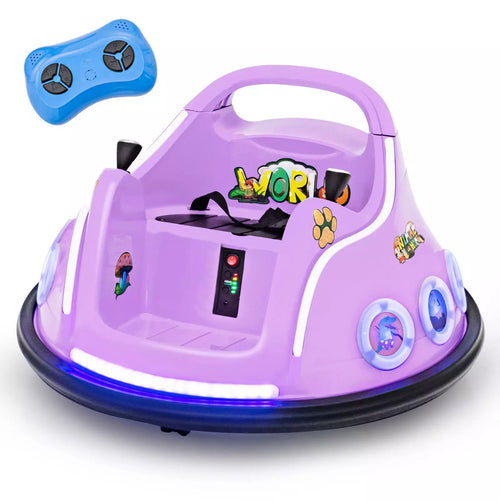 Kids Ride On Car, 12V Electric Bumper Car for Children W/Remote Control, 360 Degree Spin